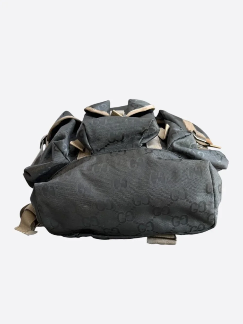 Gucci Black & Tan Supreme GG Monogram Off The Grid Backpack